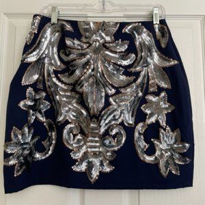 Alya Mini Skirt with Sequins, Size M